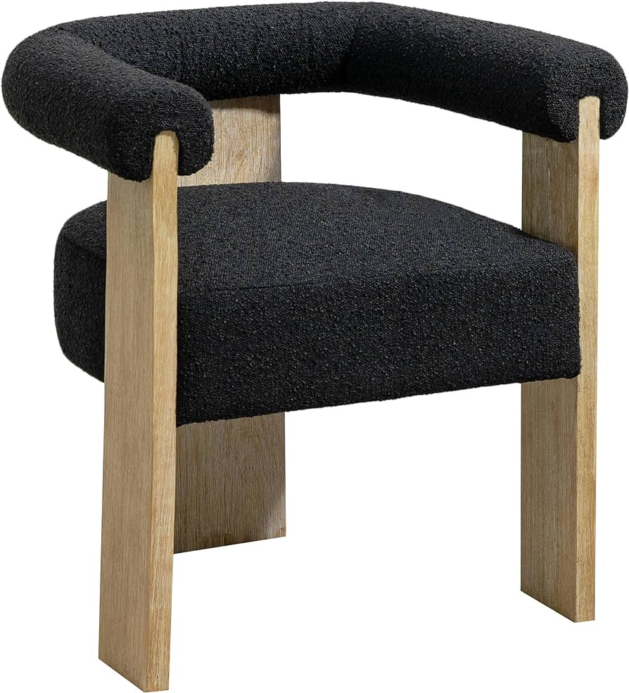 Meridian Furniture Barrel Collection Mid-Century Modern Dining Chair, Solid Wood Finish, Rich Bou... | Amazon (US)