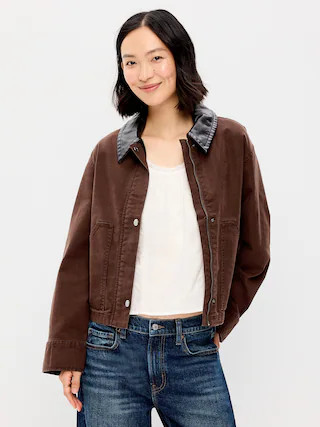 Cropped Barn Jacket | Old Navy (CA)