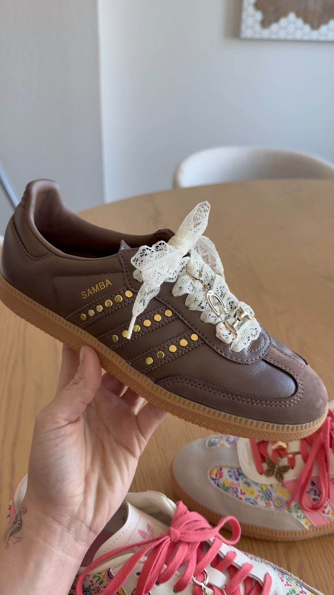 I size down in all my adidas sambas to 7.5 and I’m a 8-8.5 in all women’s shoes. The 8 fit me but were just too loosey goosey. Also linked the charms and laces! 

#LTKValentine #LTKActive