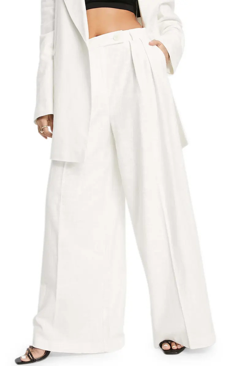 Wide Leg Linen PantsTOPSHOP | Nordstrom
