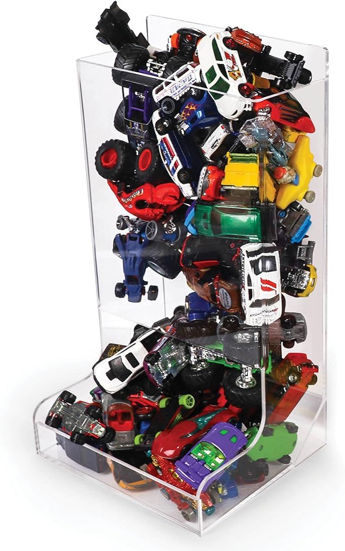 Acrylic Wall Toy Dispenser - Acrylic Wall Organizer For Toy Car, Train, Monster Trucks - Toy Car ... | Amazon (US)