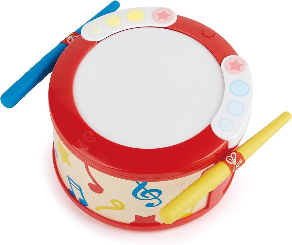 Hape Electronic Kids Drum with Lights & Guided Play| 2 Play Modes Drum Sensory Musical Instrument... | Amazon (US)