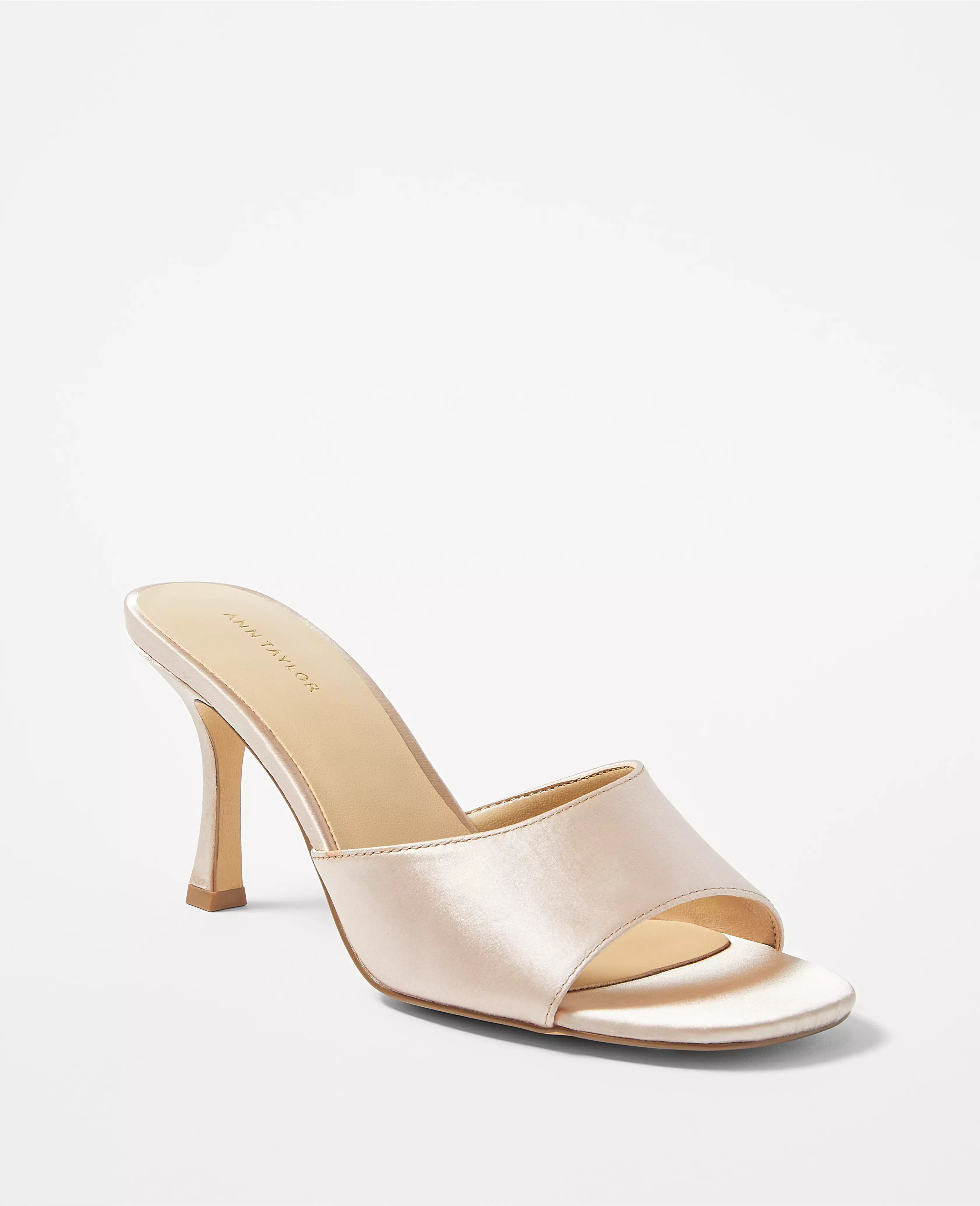 Studio Collection Satin High Heel Sandals | Ann Taylor (US)