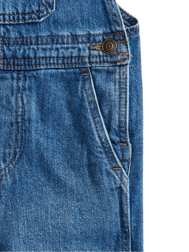 Wonder Nation Toddler Boys Denim Shortalls, Sizes 12M-5T | Walmart (US)