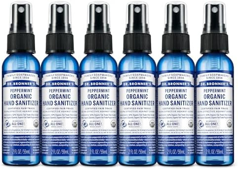 Dr. Bronner's Spray desinfectante de manos orgánico paquete variado de tamaño de viaje a granel... | Amazon (US)