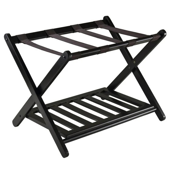 Winsome Reese Luggage Rack with Shelf, Espresso Finish | Walmart (US)