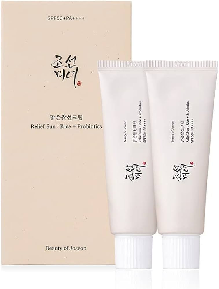 (2-pack) Beauty of Joseon Relief Sun : Rice + Probiotics (50ml, 1.69fl.oz) | Organic sunscreen SP... | Amazon (US)