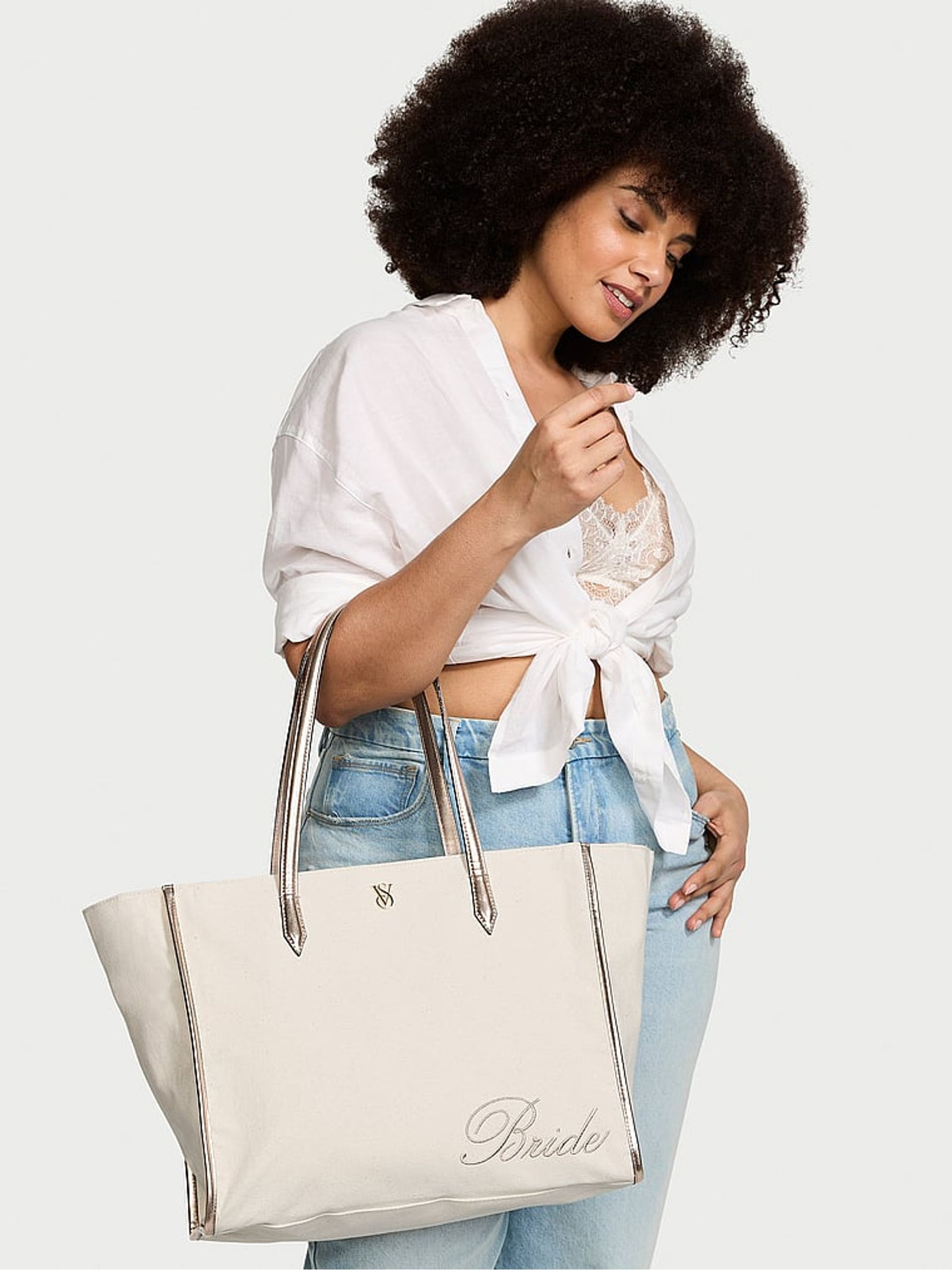Bridal Ivory White Tote Bag | Victoria's Secret UK | Victoria's Secret UK