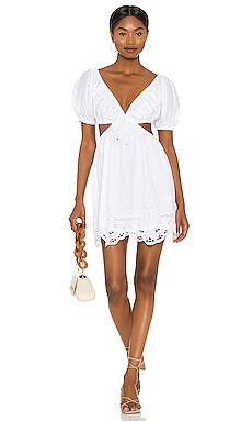 Tularosa Colleen Mini Dress in White from Revolve.com | Revolve Clothing (Global)
