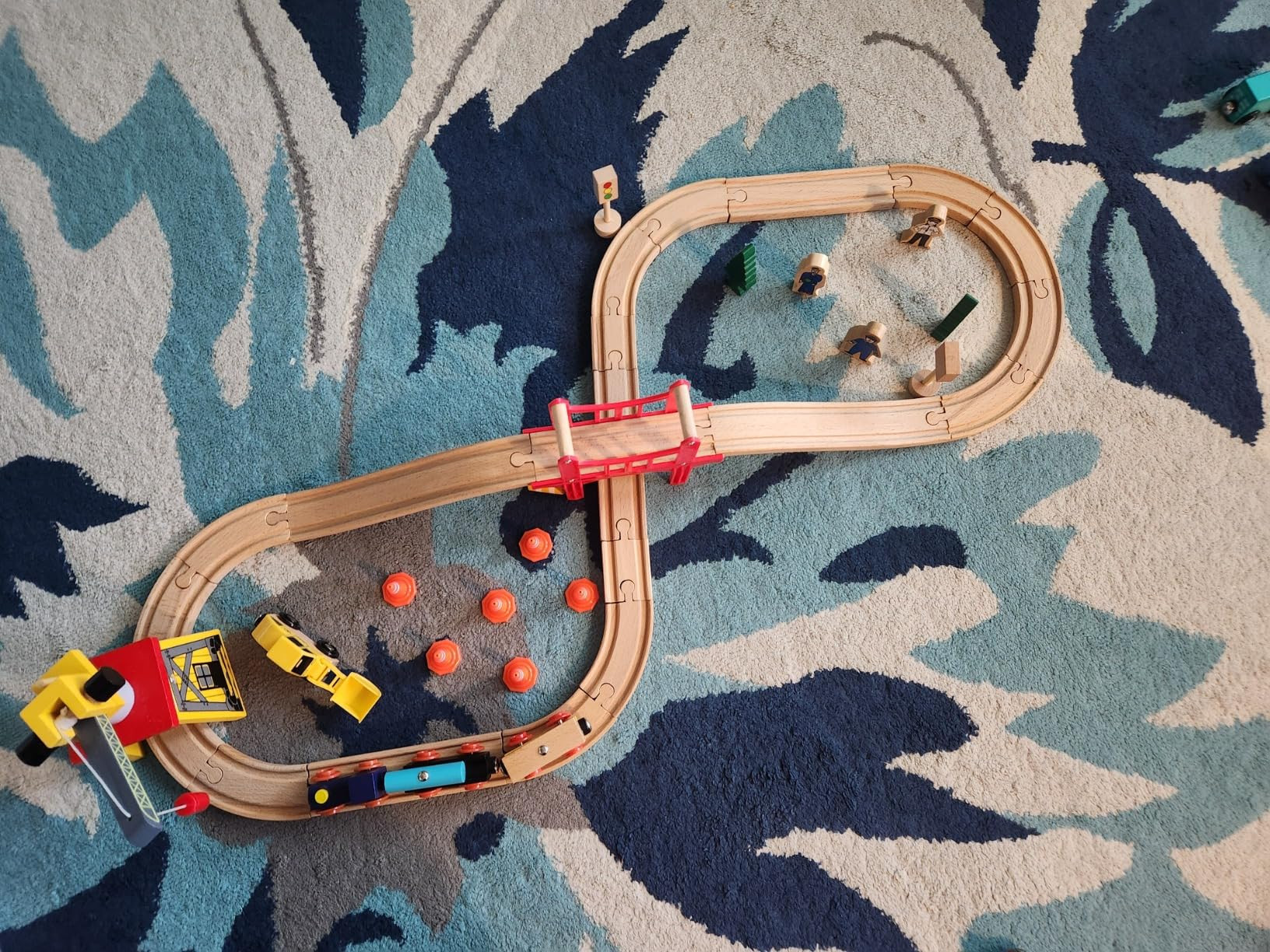 Play22 Wooden Train Set Toddler Toys - 38 Pieces Wood Train Track Set for Toddlers 3-4 Years with... | Amazon (US)