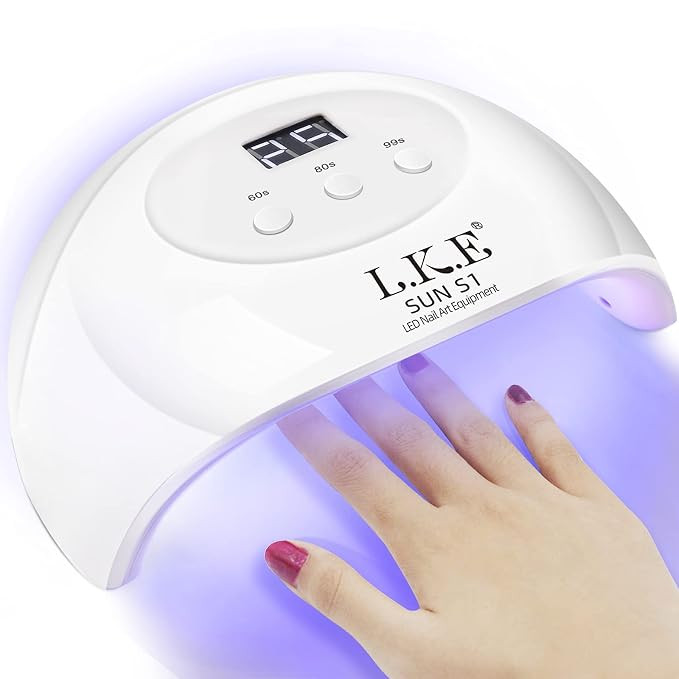LKE UV LED Nail Lamp, Nail Dryer 72W Gel Nail Polish Curing Lamp UV Nail Lamp LED Nail Lamp for G... | Amazon (US)