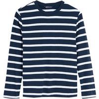 M&S Collection Pure Cotton Striped Straight Fit Top - 6 - Navy Mix, Navy Mix | Marks & Spencer IE