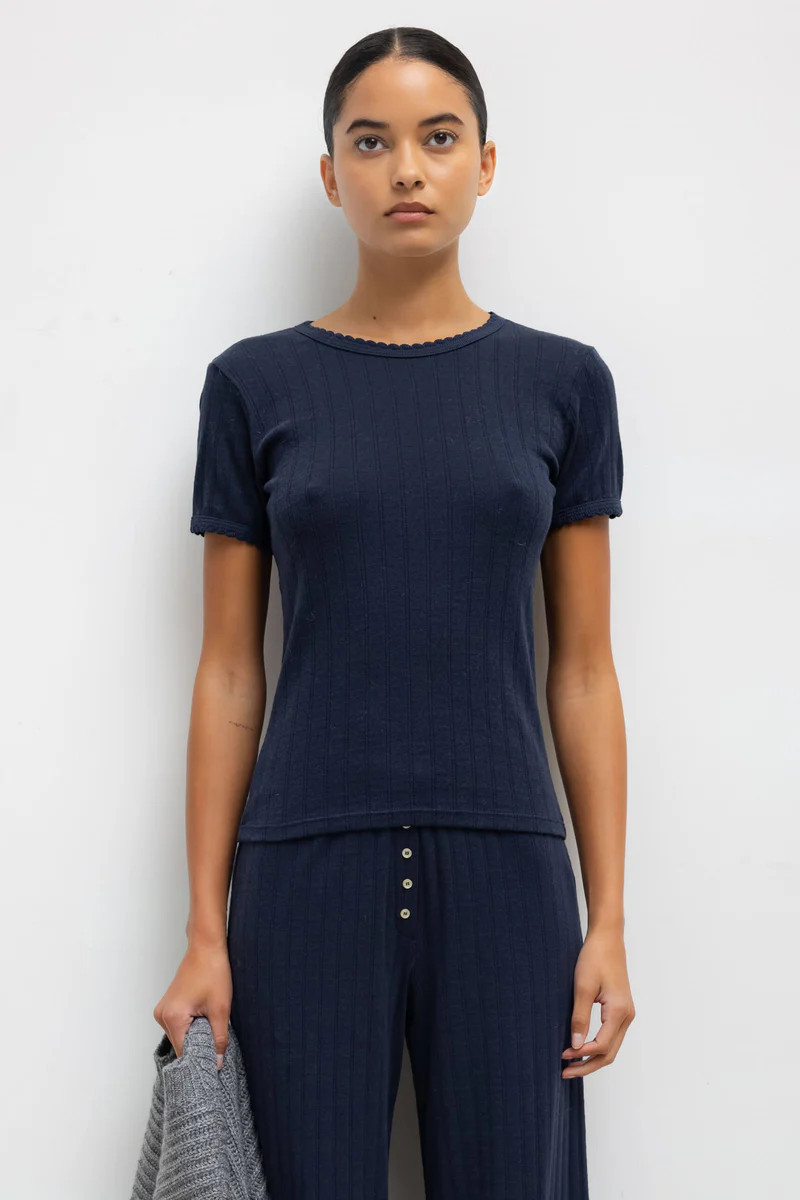 Pre-Order: Pointelle Slim Fit Tee | LESET