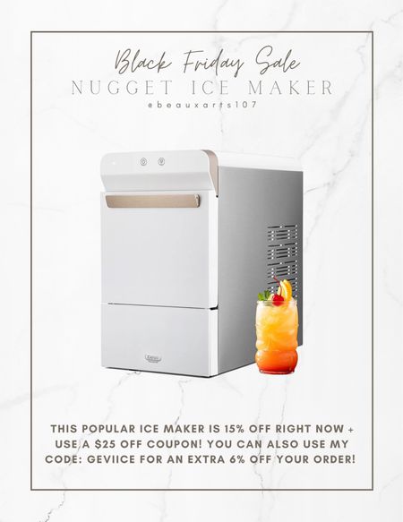 Get $167 off this popular beautiful Nugget ice maker right now!! Use the extra $25 off coupon and my code: Geviice6 to get an extra 6% off!!

#LTKCyberWeek #LTKhome #LTKGiftGuide