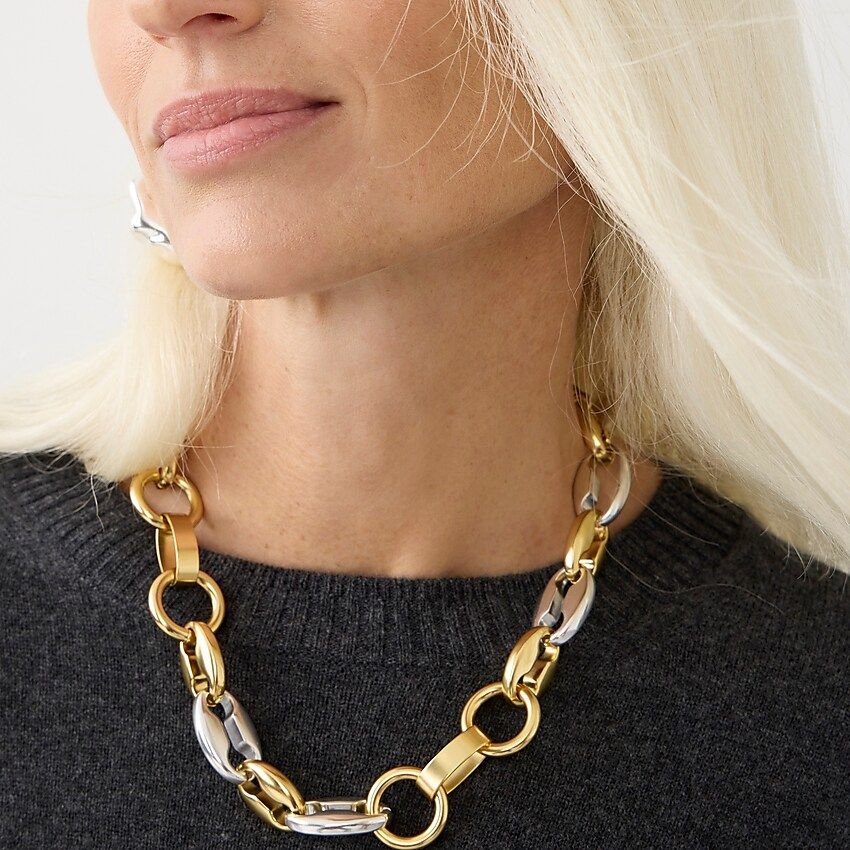 Mixed-metal chainlink necklace | J.Crew US