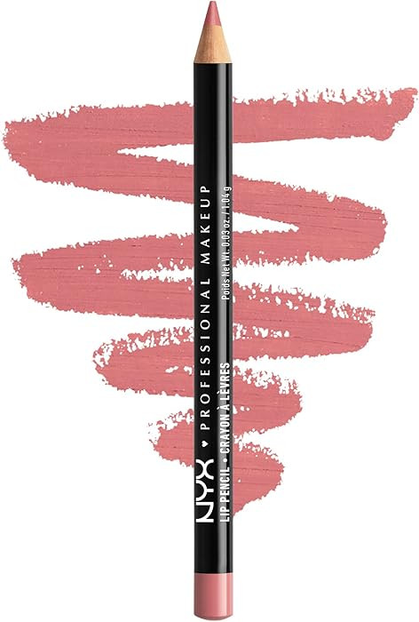 NYX PROFESSIONAL MAKEUP Slim Lip Pencil, Long-Lasting Creamy Lip Liner - Rose | Amazon (US)