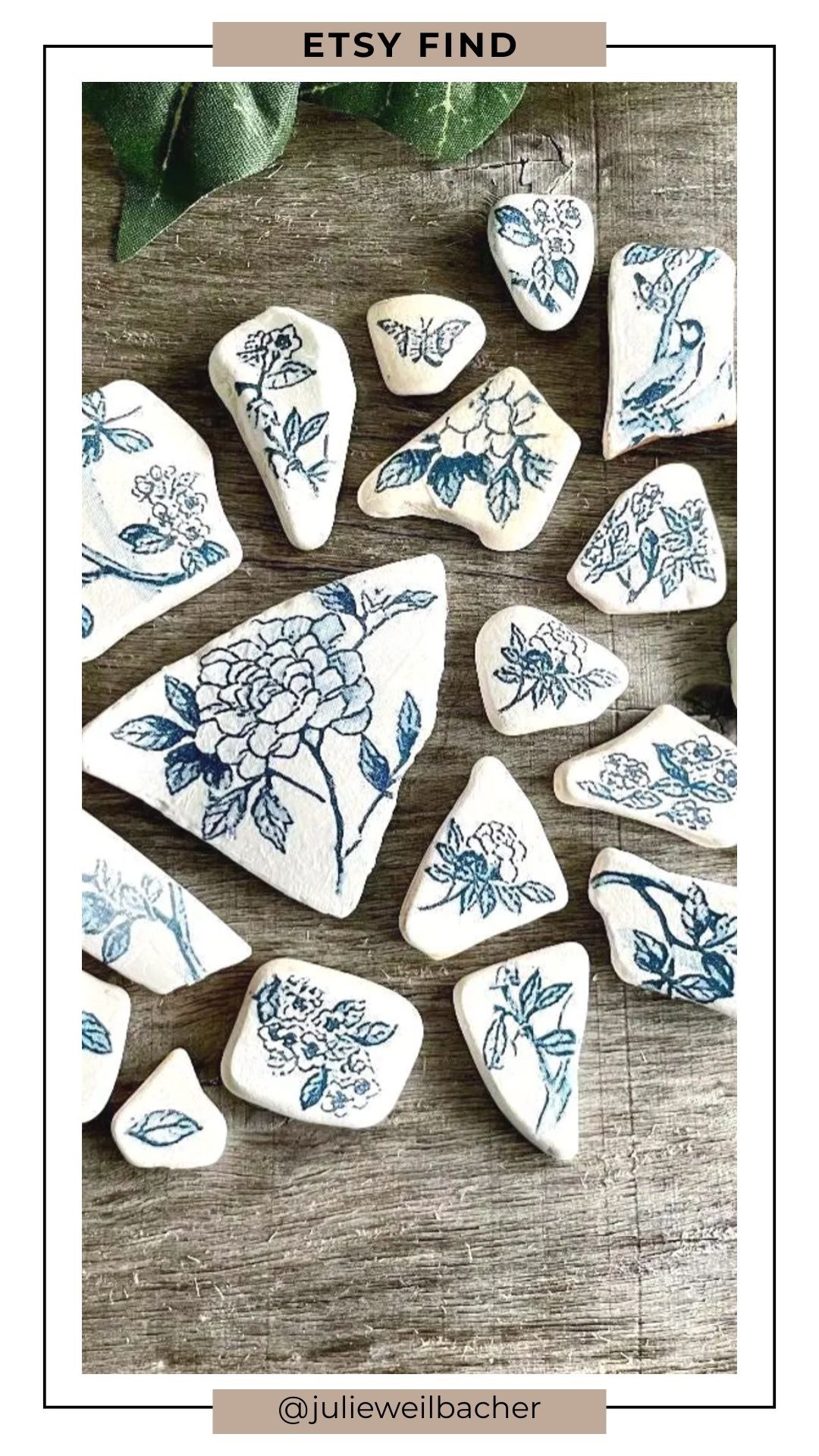 These vintage-style tumbled pottery pieces feature beautiful blue and white artwork transferred onto naturally weathered surfaces ... timeless and full of character. 🌊

Perfect for mosaic art (I recommend unsanded grout to protect the artwork), non-grouted mosaic projects, and mixed media designs. They’d also look stunning styled into a spring tablescape or displayed in a decorative bowl. A gorgeous option for artists who love texture, history, and a soft coastal feel.

For mosaic tips, tutorials, inspiration, and so much more please visit my YouTube channel: YouTube.com/julieweilbacher, and follow @julieweilbacher on Instagram for all things mosaic art.

#vintagedecor #blueandwhite #piqueassiette #mosaic #coastalcottage #mixedmediaart #springdecor #etsy #cottagegore #potterypieces

#LTKHome