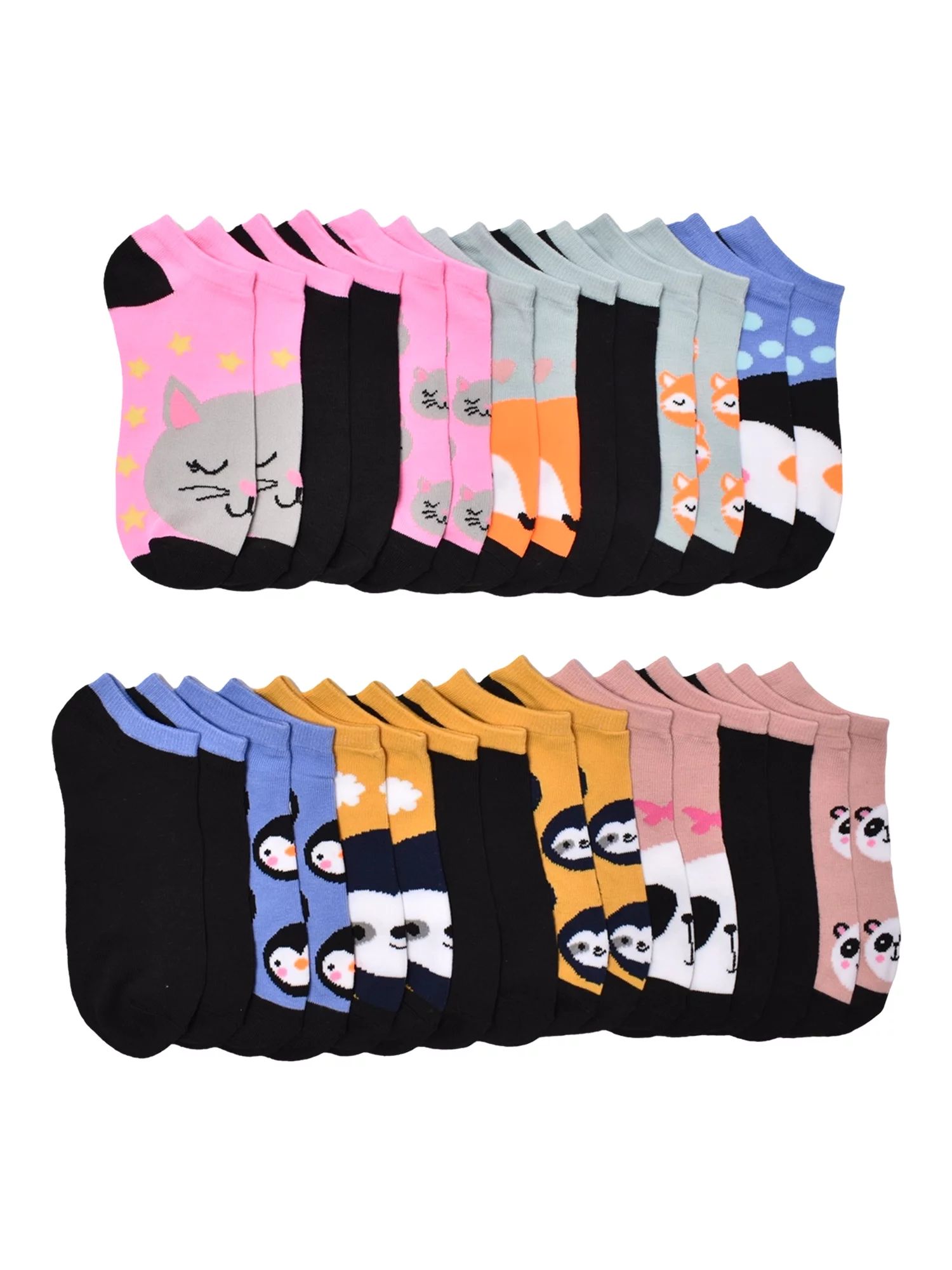Wonder Nation Girls Heel and Toe No-Show Socks, 15-Pack, Size Large (Shoe Size 4-10) | Walmart (US)