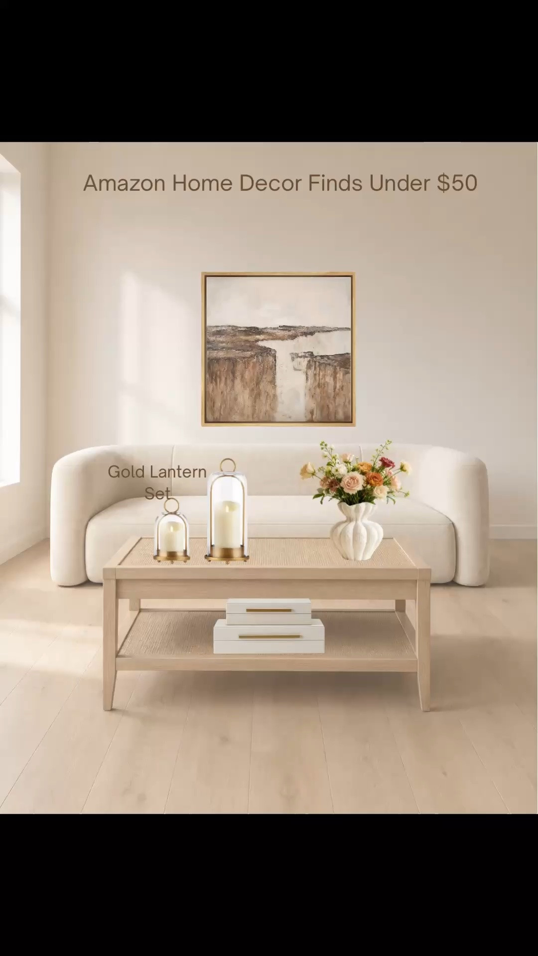 Amazon home decor finds under $50 that instantly elevate a neutral living room—think gold lanterns, hydrangea stems, brass wall sconces, and fluted bowls for that organic modern look without the high price tag. Summer home decor, organic modern home decor. These are affordable Amazon home decor pieces I use to style shelves, coffee tables, and cozy spaces for a clean, elevated feel. Follow me on LTK for daily home decor finds, Amazon favorites, and simple styling ideas.

#LTKHome #LTKSaleAlert