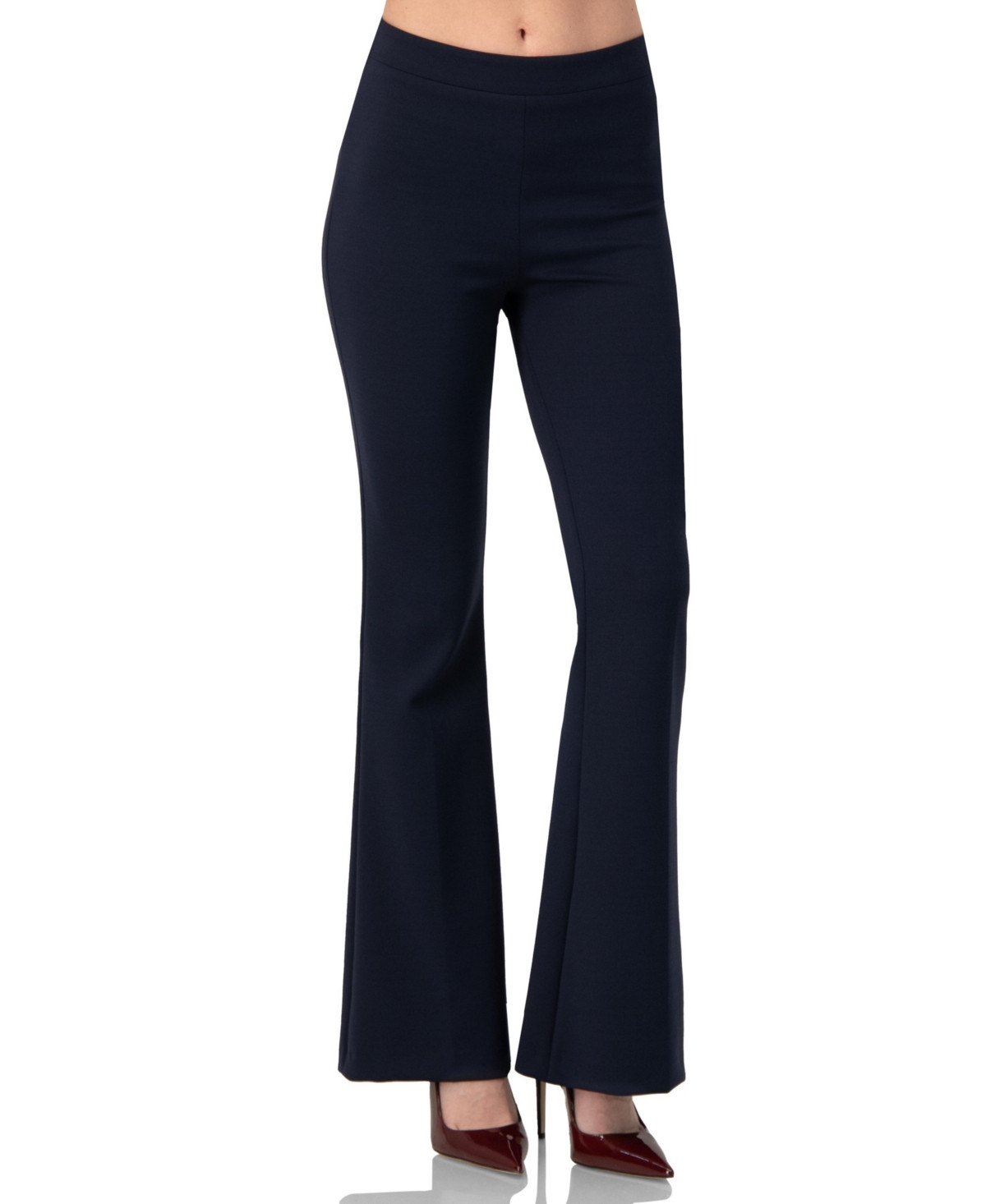 Ivonne Women's Semi-Flared Trousers - Navy blue | Macy's