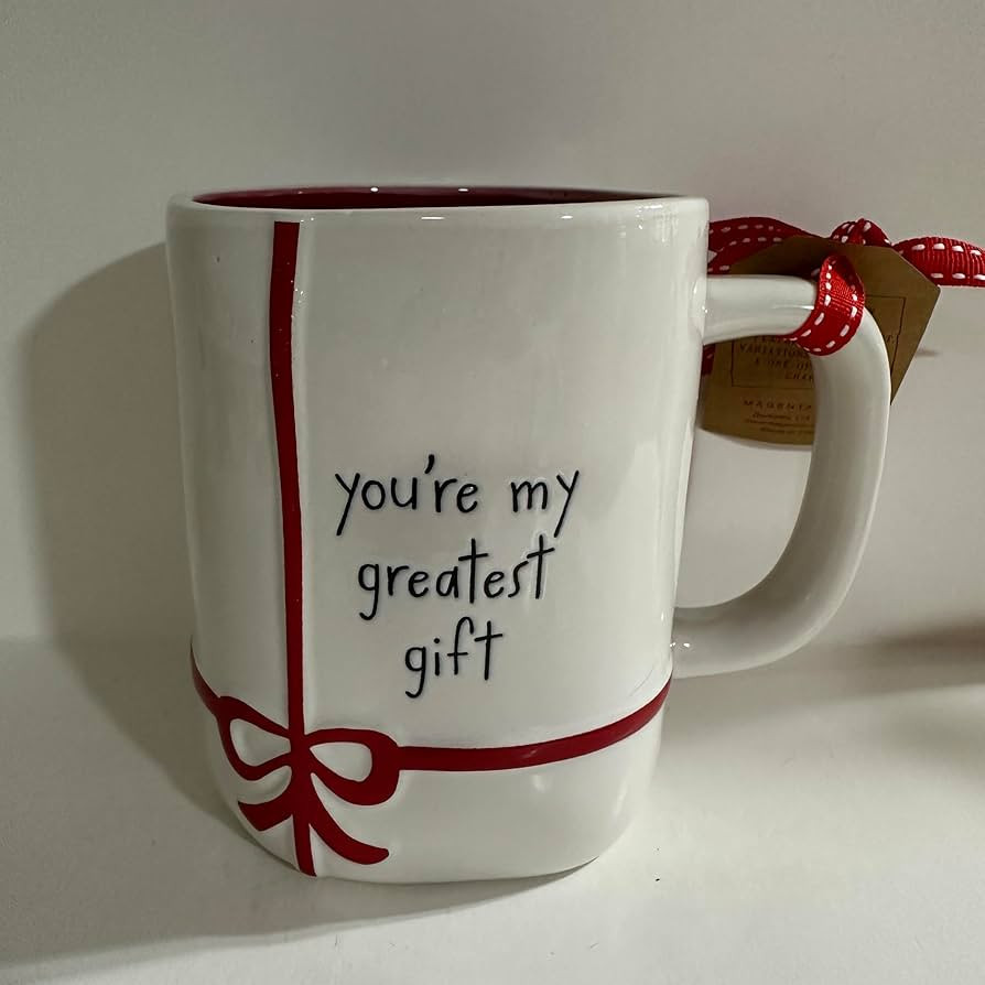 Rae – YOU’RE MY GREATEST GIFT CERAMIC MUG White & Red Coffee Cup with Bow Design | Holiday Lo... | Amazon (US)