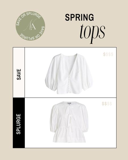 Save or Splurge | GANNI top
This H&M top had been sold out and restocked today
#spring #springwear #linenblouse

#LTKSeasonal #LTKstyletip #LTKfindsunder50