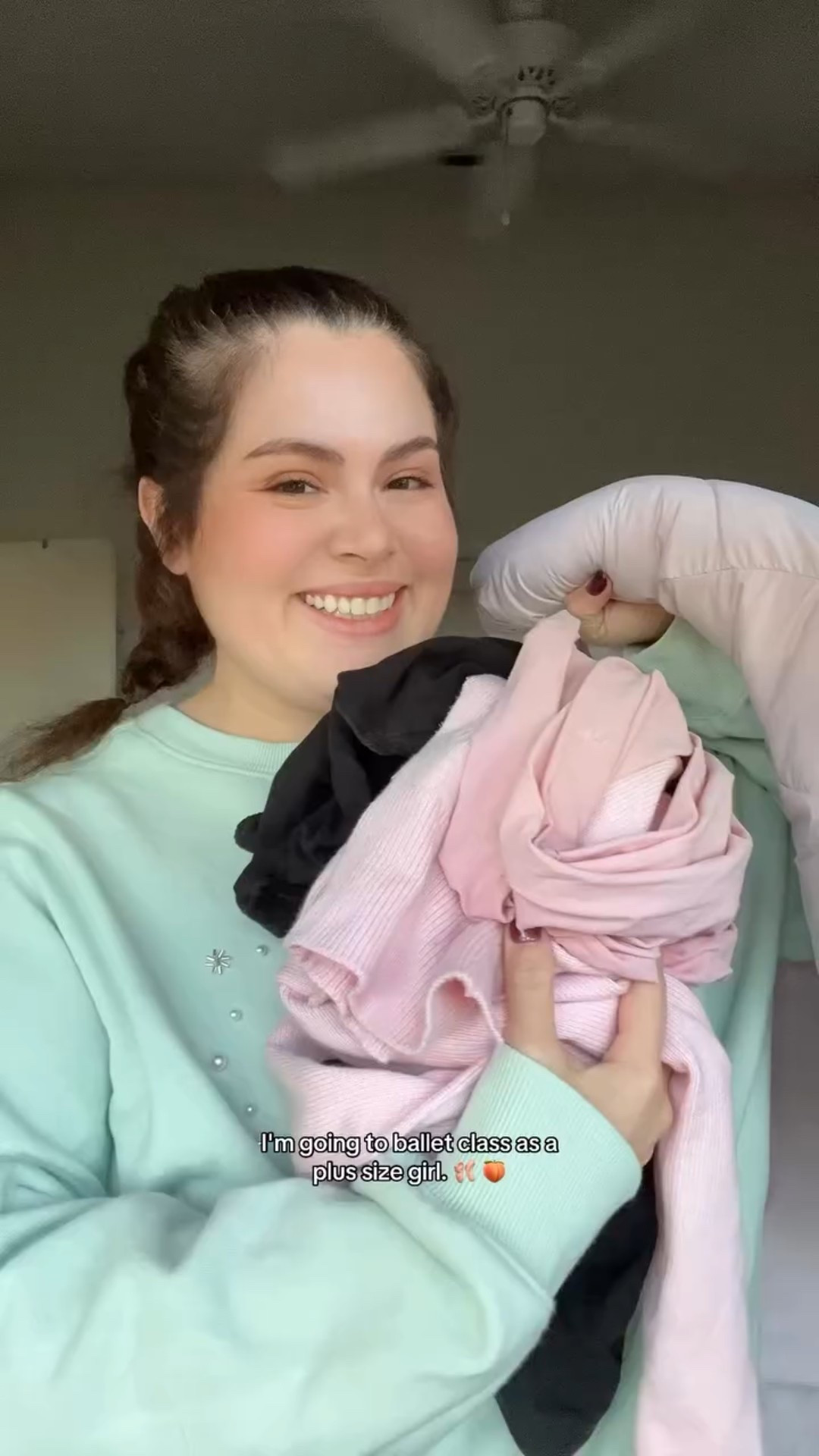 black and ballet pink looks just so classic 🎀🖤 #plussizeballetcore #plussize #adultbeginnerballet #selflovejourney #plussizemodel