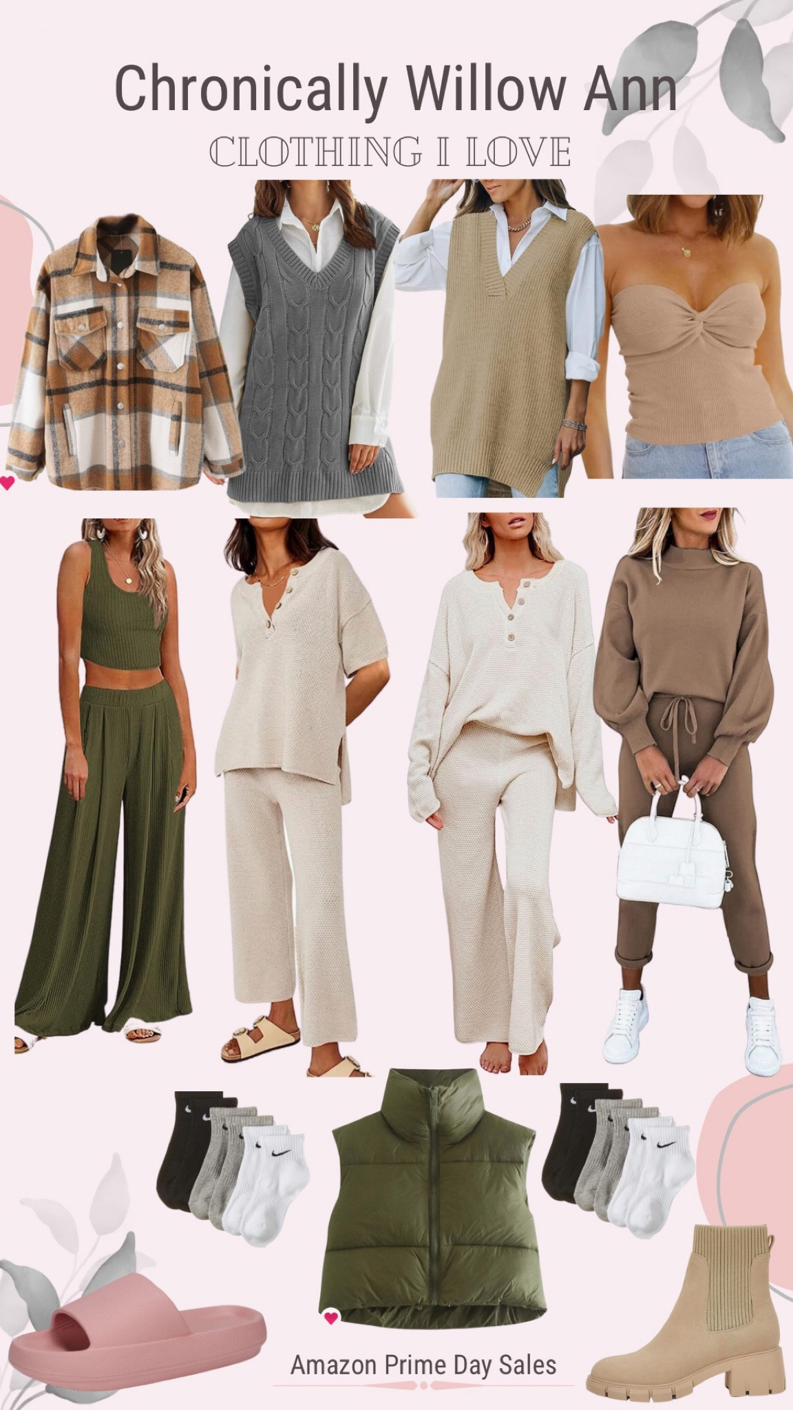 Some of my favorite clothing sets from amazon. They are super comfy whilst being high quality and cozy. Wonderful materials and snuggly fabrics. I love these sweater vests that are dresses perfect for all your fall adventures

#LTKfindsunder100 #LTKxPrime #LTKstyletip