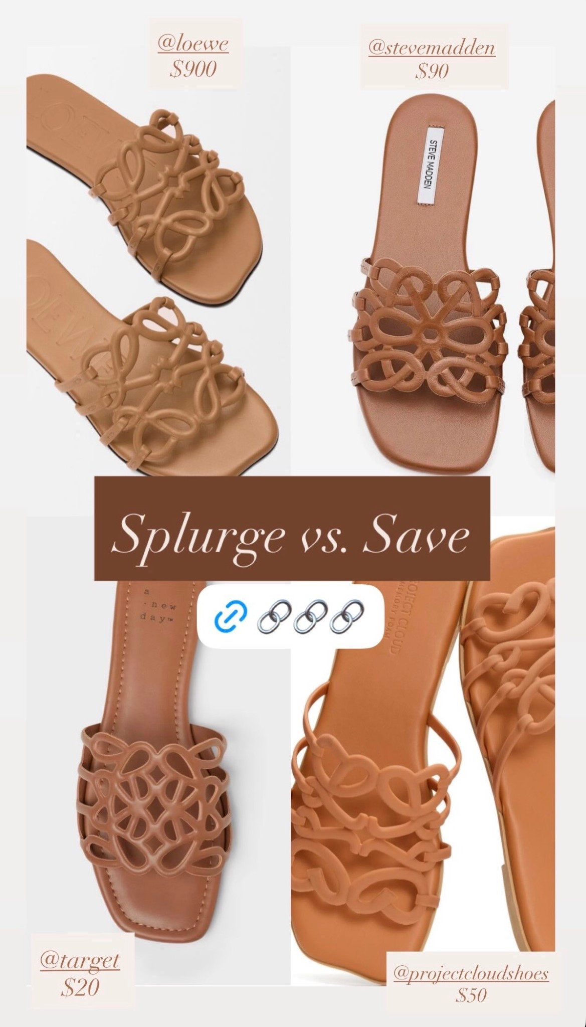 Splurge vs Save: Loewe Petal Anagram Slide inspired

- @Target  
- @Steve Madden US 
- Project Cloud

#LTKSeasonal #LTKootd #LTKgrwm