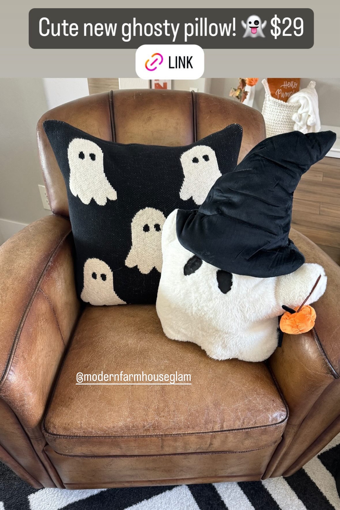 Ghost pillow Walmart pottery barn Halloween fall home decor 

#LTKSeasonal #LTKHome