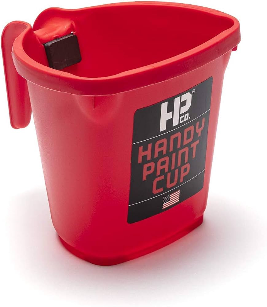 HANDy Paint Cup Holds 16 oz. of Paint or Stain, Integrated Magnetic Brush Holder, Ideal for Trim ... | Amazon (US)