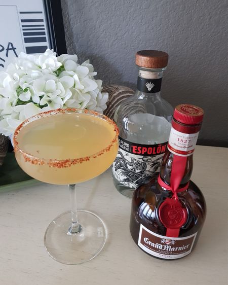 The perfect pour. Grand Marnier margarita. Espolòn Tequila Blanco, Coupe glass, cocktail shaker, Tajin.

#LTKFindsUnder50 #LTKHome #LTKParties