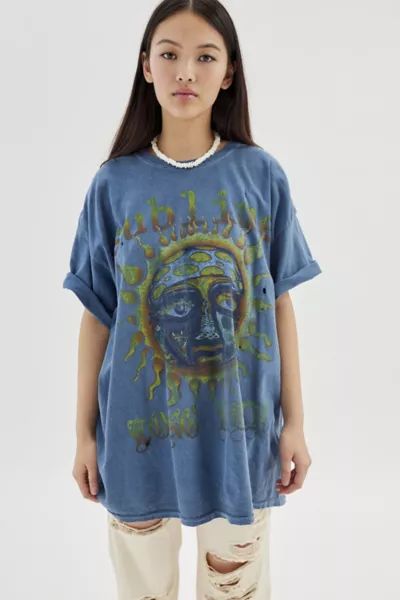 Sublime T-Shirt Dress in Blue, Women's at Urban Outfitters | Urban Outfitters (US and RoW)