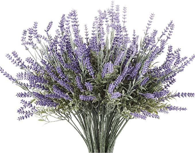 Butterfly Craze Artificial Lavender 4-Piece Bundle – Lifelike Faux Silk Plants for Crafting or ... | Amazon (US)