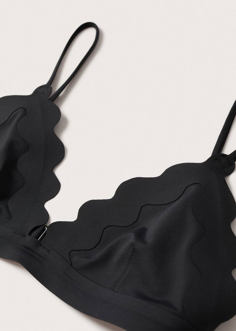 Scalloped bikini top | MANGO (US)
