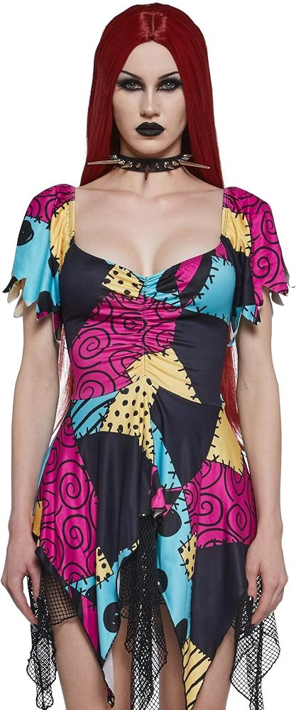 Dolls Kill Nightmare Sally Rag Doll Costume Dress – Halloween Colorblock Dress by Trickz N' Tre... | Amazon (US)