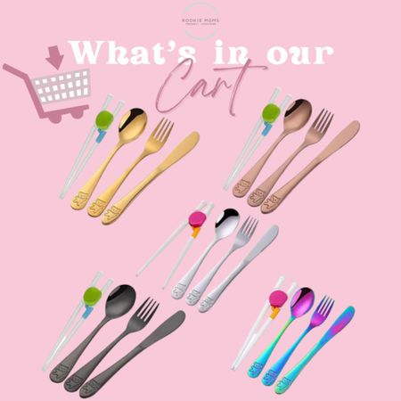 Shop our cart! My 2 year old daughter refuses to uses plastic “baby” silverware anymore. Just ordered this adorable “big kid” rainbow stainless steel silverware set that includes chopsticks! 

#LTKbaby #LTKkids #LTKfamily