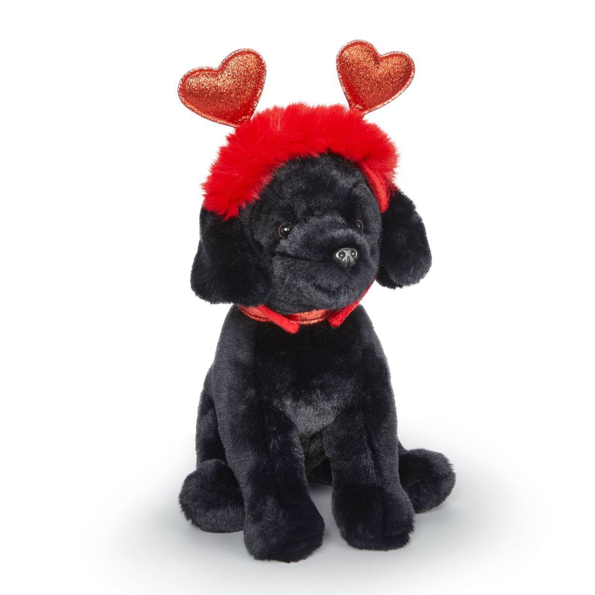 FAO Schwarz 12" Black Labrador with Heart Boppers | Target