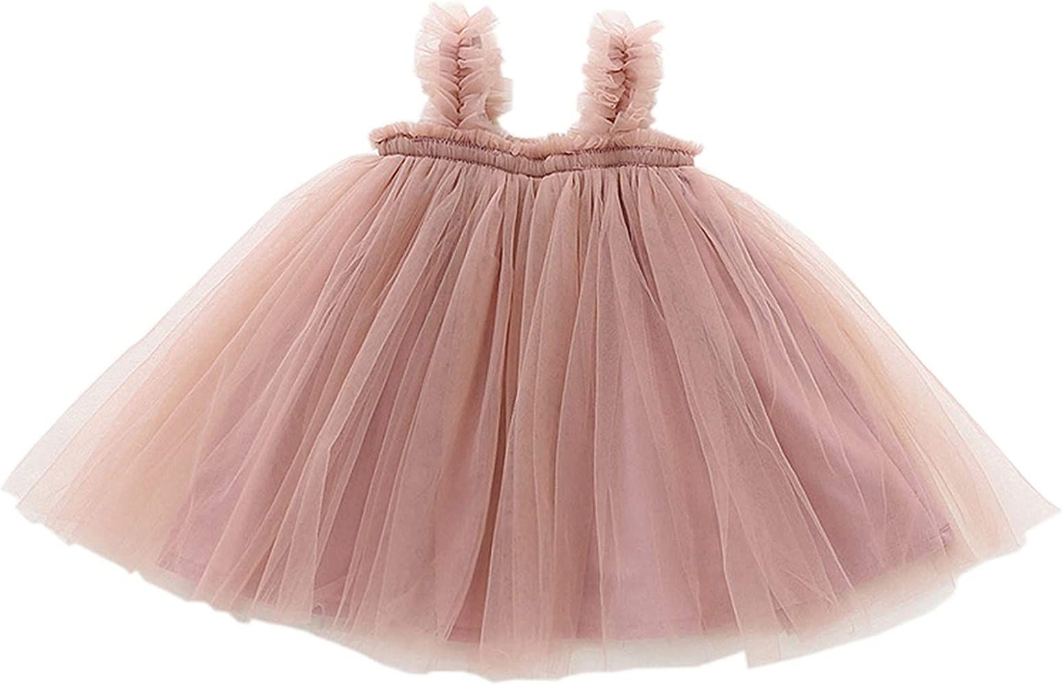 LYXIOF Baby Girls Toddler Tutu Dress Long Sleeve/Sleeveless Princess Infant Tulle Sundress | Amazon (US)