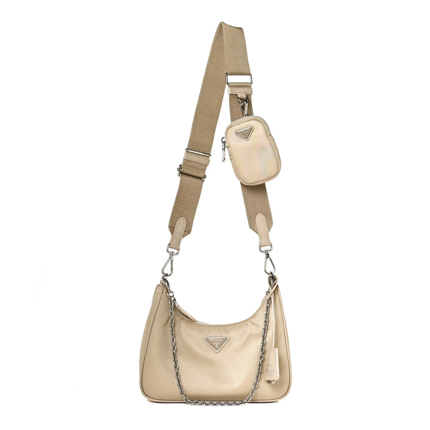 PRADA Nylon Re-Edition 2005 Shoulder Bag Deserto | FASHIONPHILE | Fashionphile