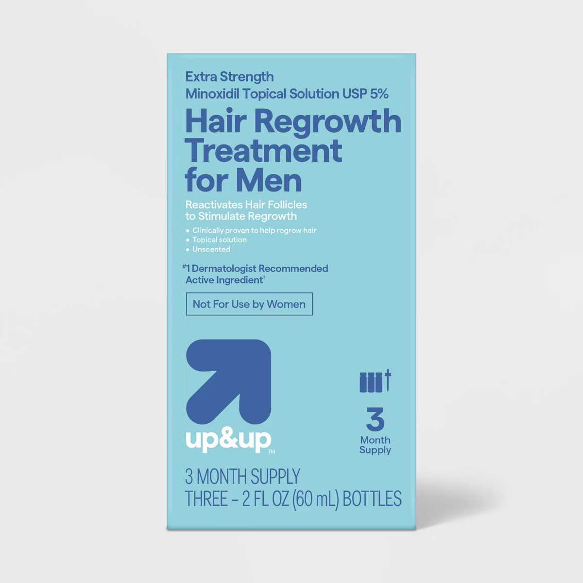 Extra Strength Minoxidil Hair Regrowth Treatment for Men - 2 fl oz each - up&up™ | Target