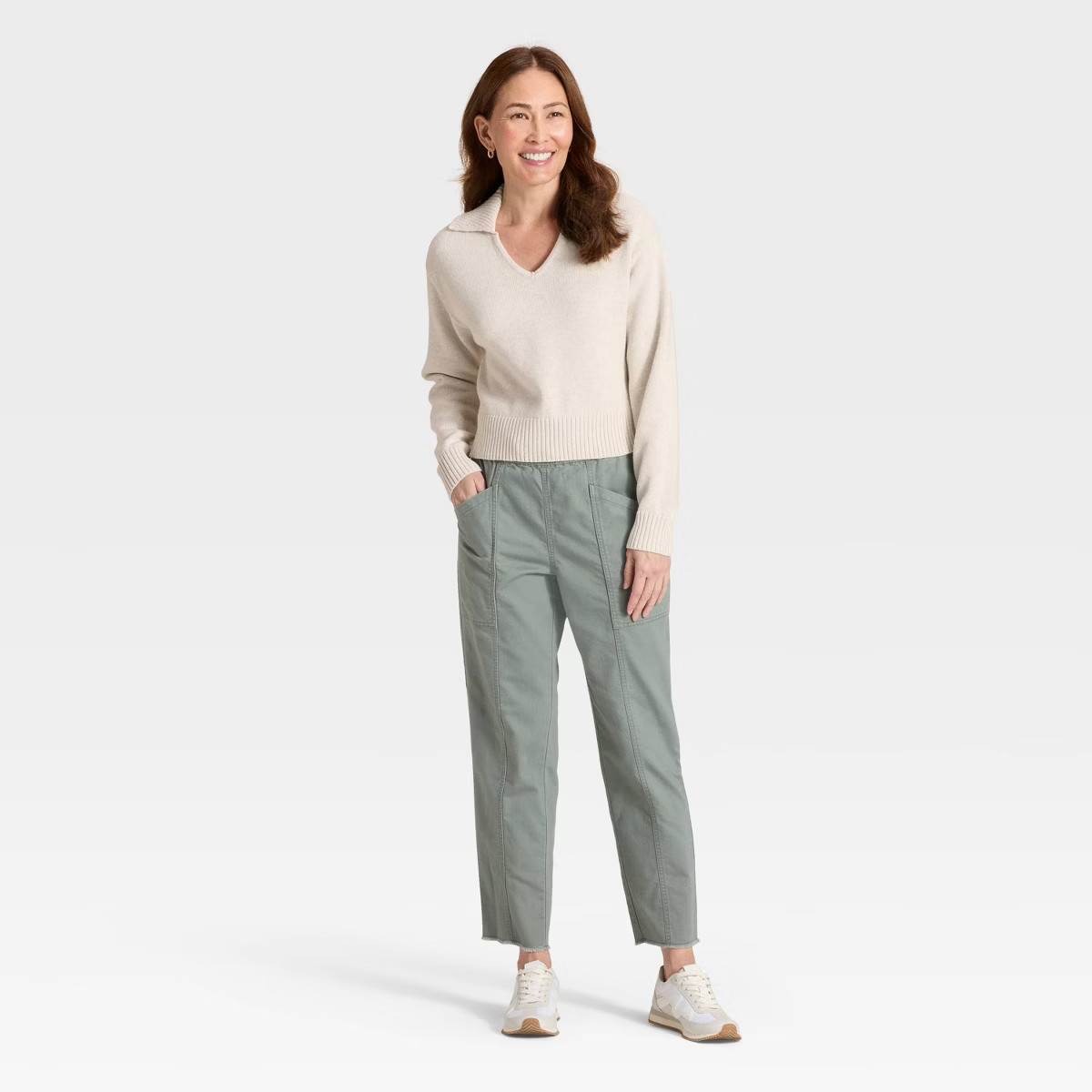 Women's Long Sleeve Collared Neck Pullover Sweater - Universal Thread™ | Target