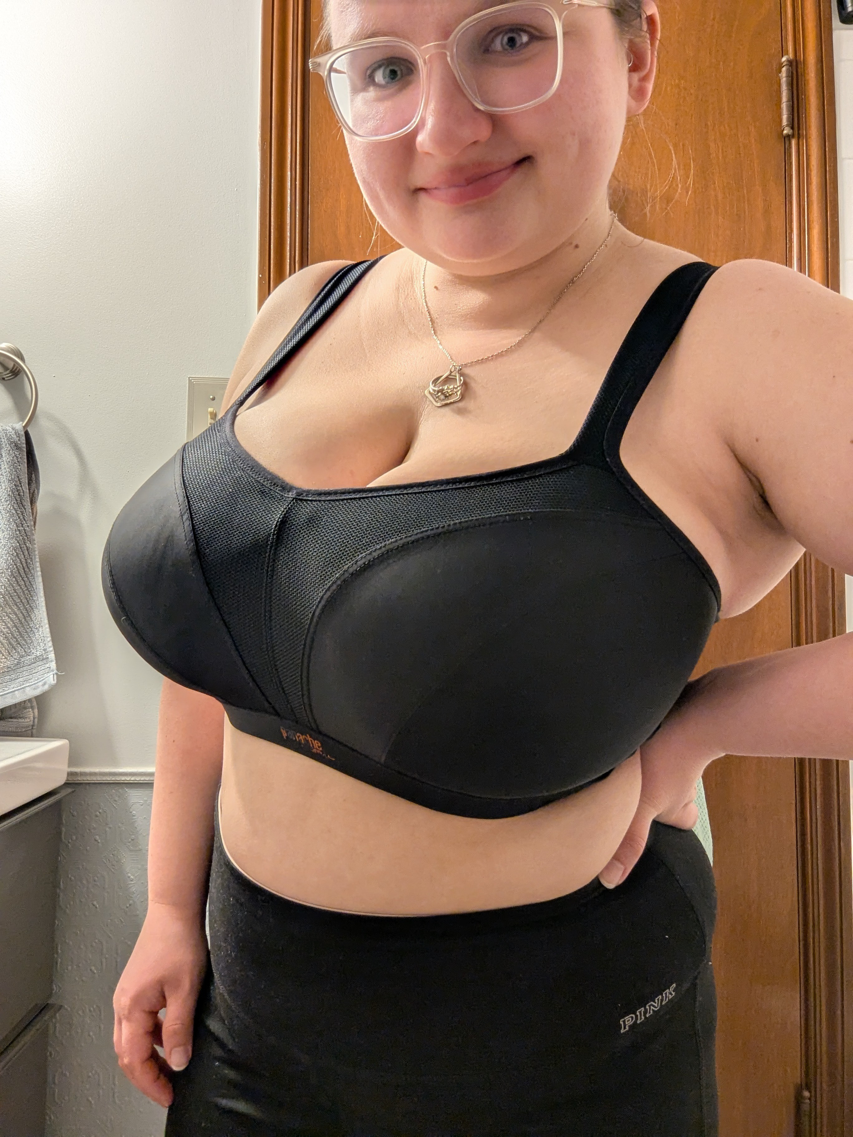 By far the best sports bra I've ever tried. High impact. Supportive without feeling squished. Wearing a 36G 

#LTKfitnessgoals #LTKActive #LTKMidsize