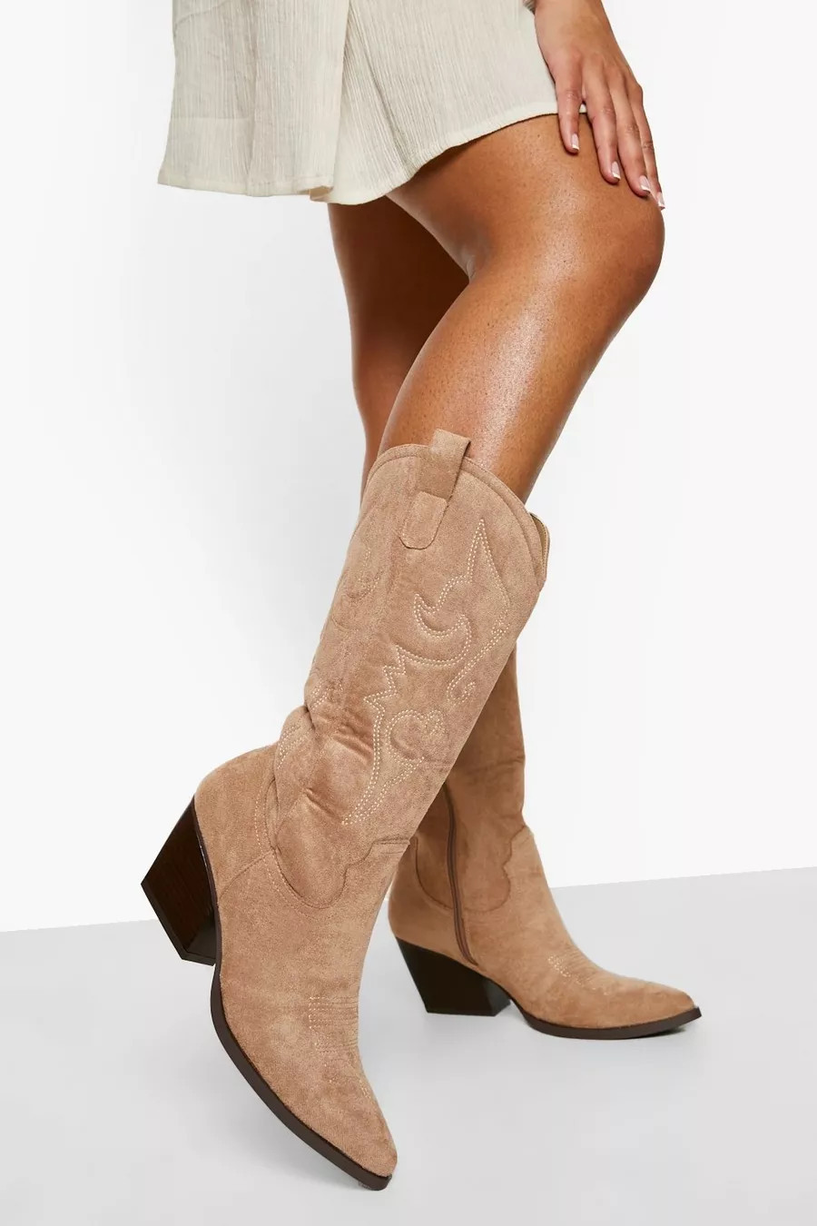 Santiags à coutures apparentes | Boohoo.com (FR)