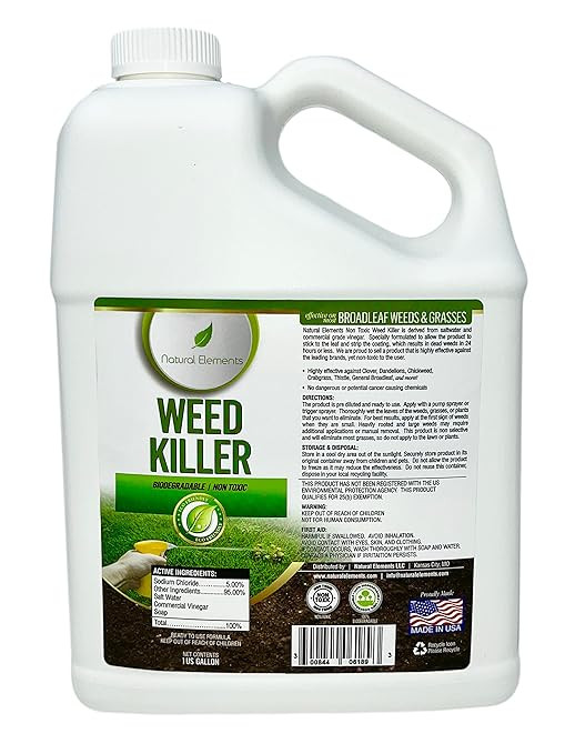 Natural Elements Weed Killer | Pet Safe, Safe Around Children | Natural Herbicide (1 Gallon) | Amazon (US)