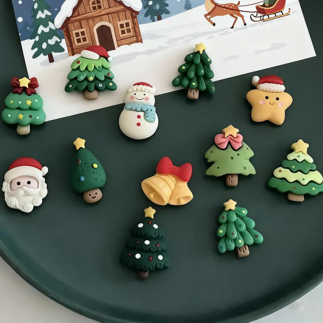 Mini Christmas Magnets Set | Handmade Kawaii Holiday Decor - Etsy | Etsy (US)