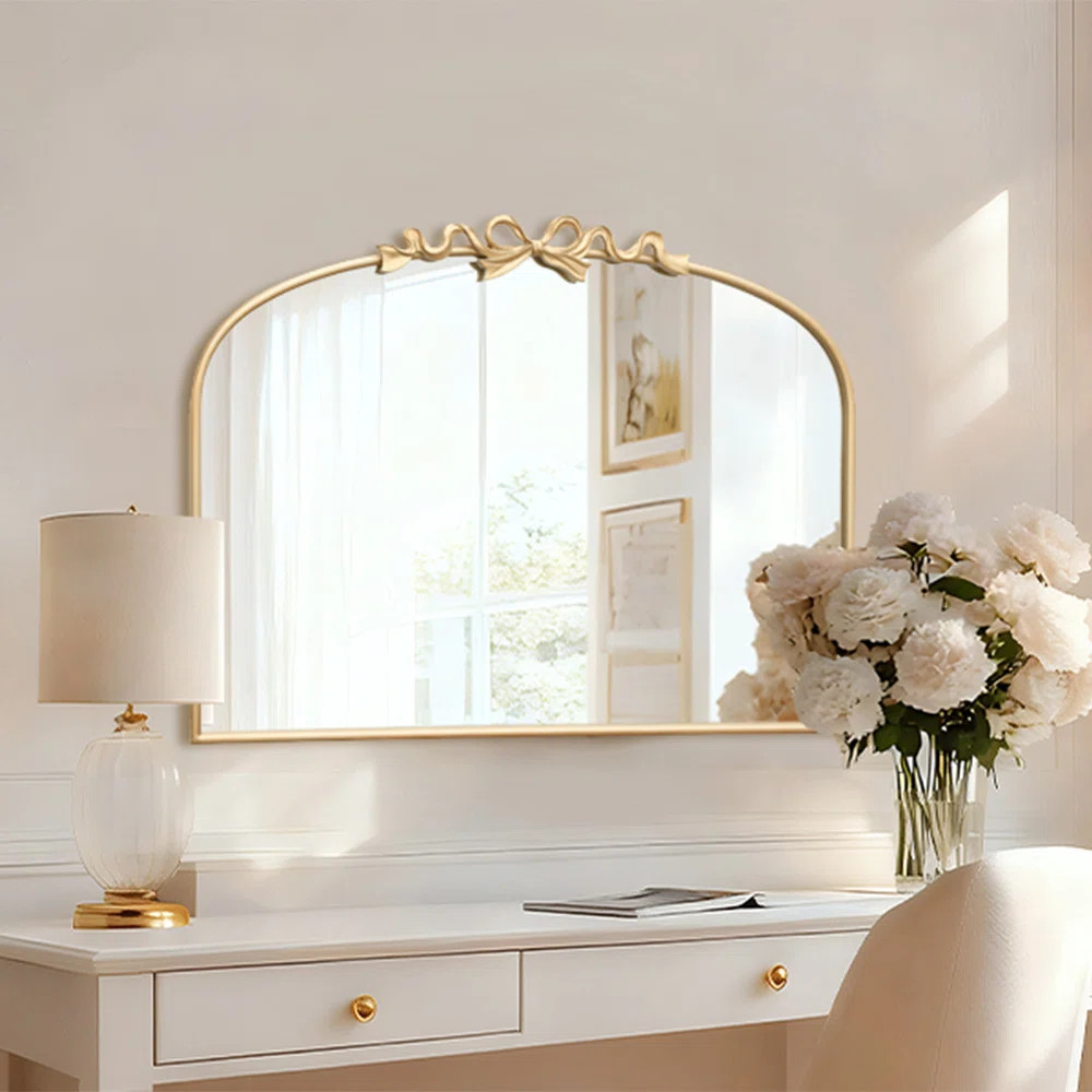 Bow Arch Wall Mounted Mirror For Living Room Farmhouse Bedroom Hallway Entryway Living Room，Bat... | Wayfair North America