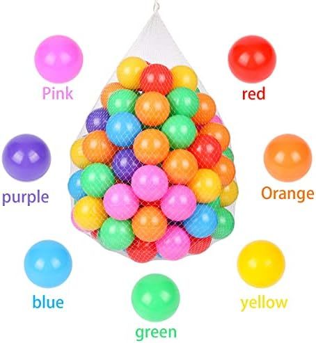TrendBox 100 Ball Pit Balls Colorful Ocean Ball for Babies Kids Children Soft Plastic Balls for Birt | Amazon (US)