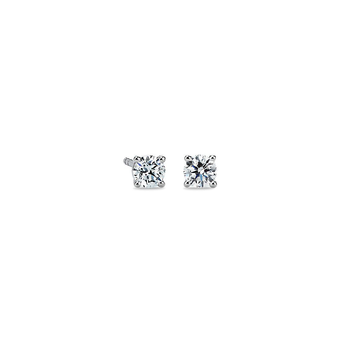 Diamond Stud Earrings in 14k White Gold (1/2 ct. tw.) | Blue Nile | Blue Nile