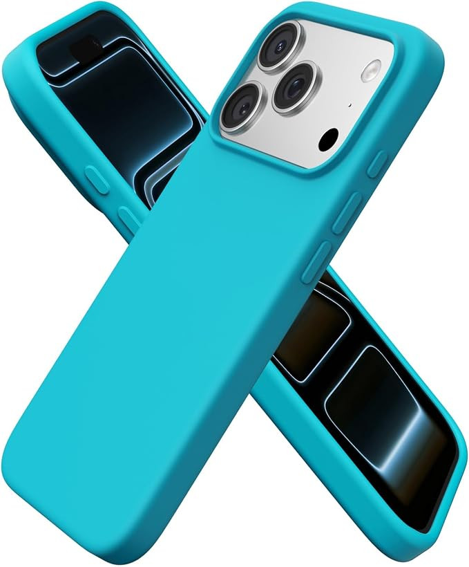 ORNARTO for iPhone 17 Pro Case 6.3", Slim Liquid Silicone,Turquoise Teal | Silky-Soft Touch, Shoc... | Amazon (US)